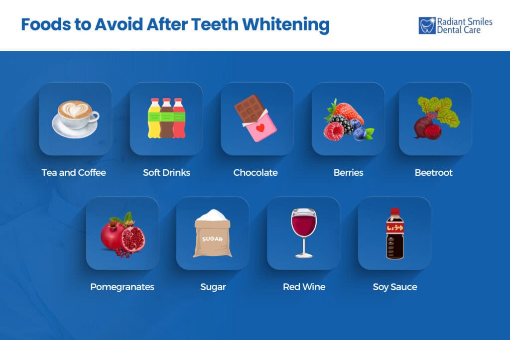 foods to avoid after teeth whitening