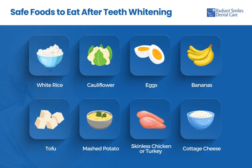 safe foods to eat after teeth whitening